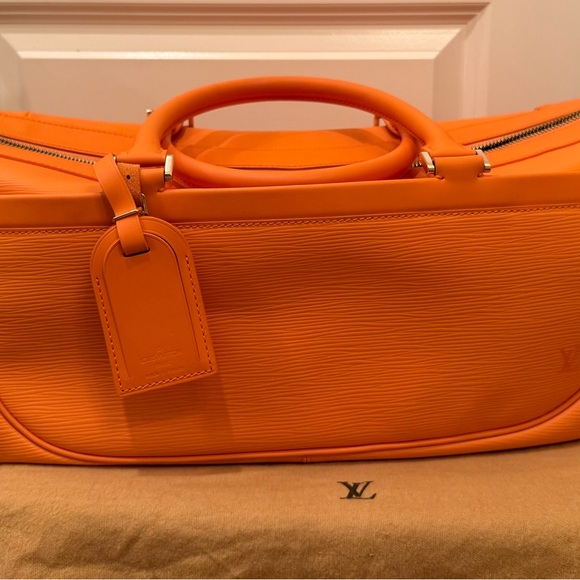 Very rare limited edition, Louis Vuitton orange epi leather yoga set - Picture 8 of 9